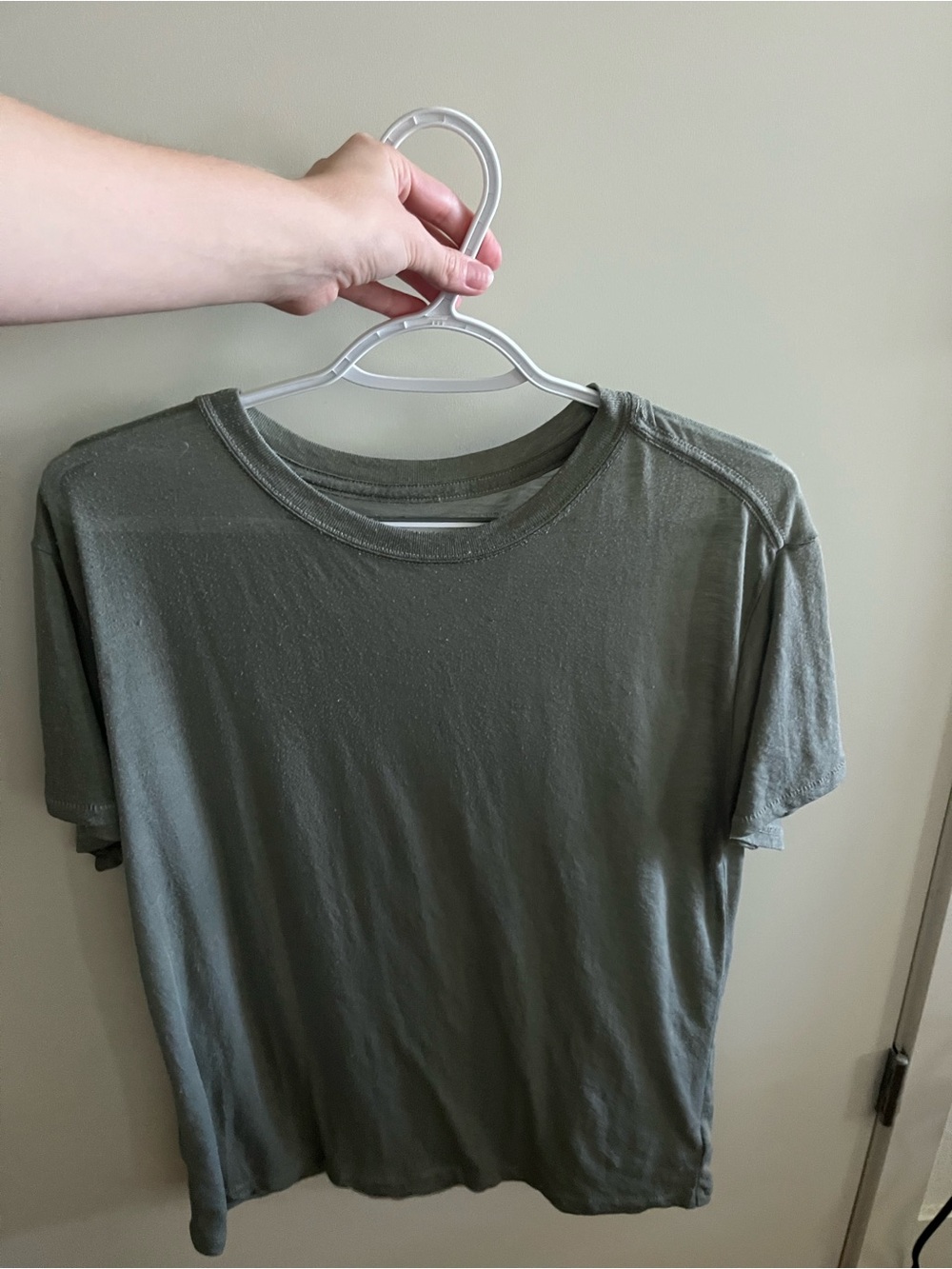Lucky Brand Sage Green Washed T-Shirt
